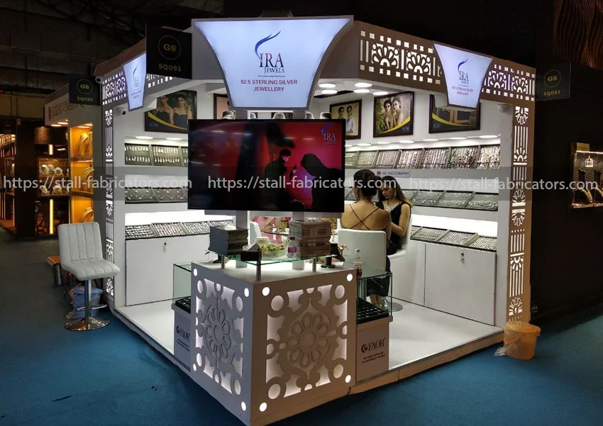 Jewellery exhibition stall at IIJS