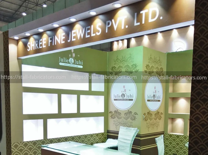 IIJS jewellery stall exhibition stall at Jewellery exhibition stall – designed & fabricated by Stall Fabricators