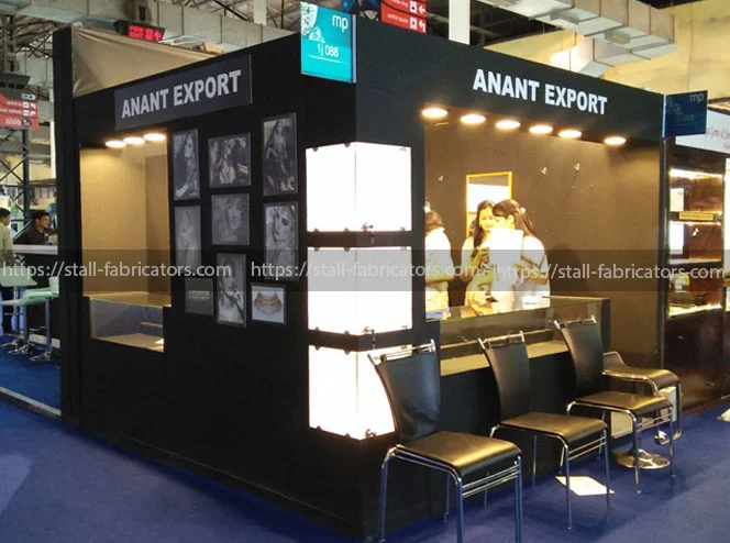IIJS jewellery stall exhibition stall at Jewellery exhibition stall – designed & fabricated by Stall Fabricators