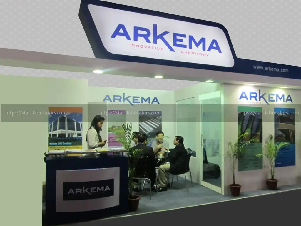 Arkema exhibition stall at Plast India Expo – designed & fabricated by Stall Fabricators