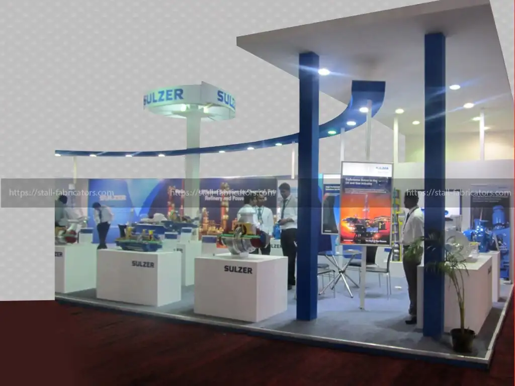 Sulzer exhibition stall at Chemtech Expo – designed & fabricated by Stall Fabricators