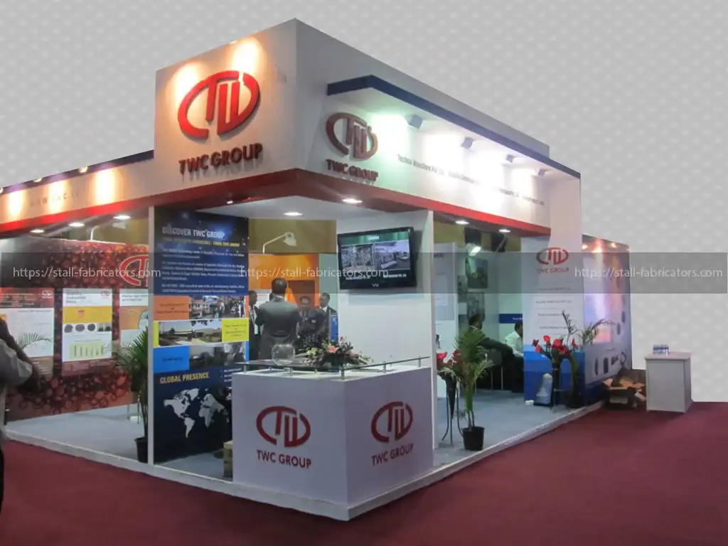 Twc Group exhibition stall at Rubber Expo – designed & fabricated by Stall Fabricators