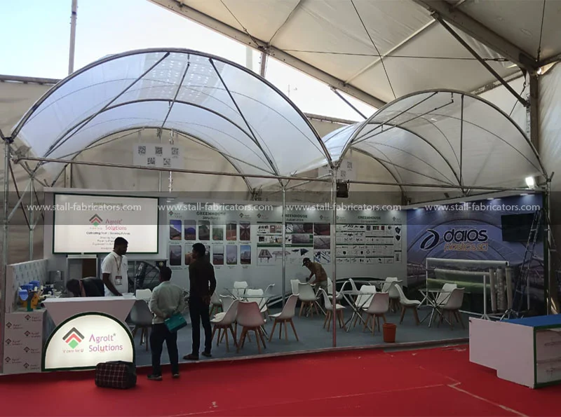 Agrolt Solutions exhibition stall at Kisan Agri Show – designed & fabricated by Stall Fabricators