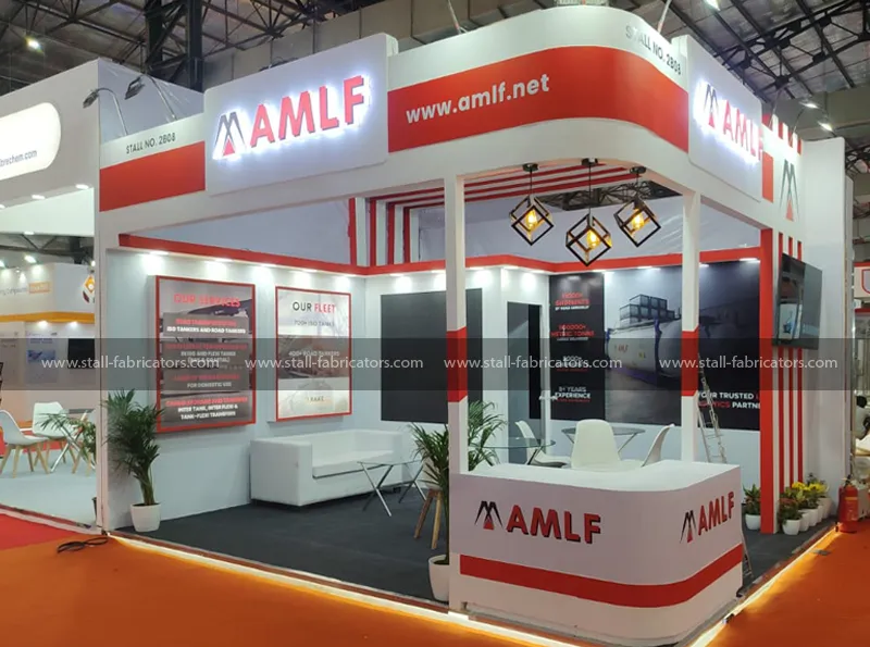 Amlf exhibition stall at Chem Expo – designed & fabricated by Stall Fabricators