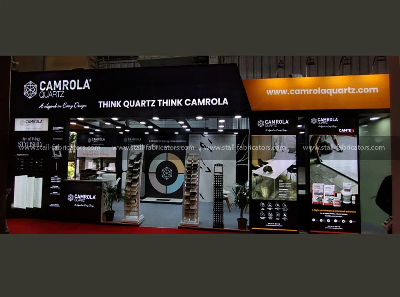 Camrola Quartz Limited exhibition stall at Acetech Bengaluru – designed & fabricated by Stall Fabricators