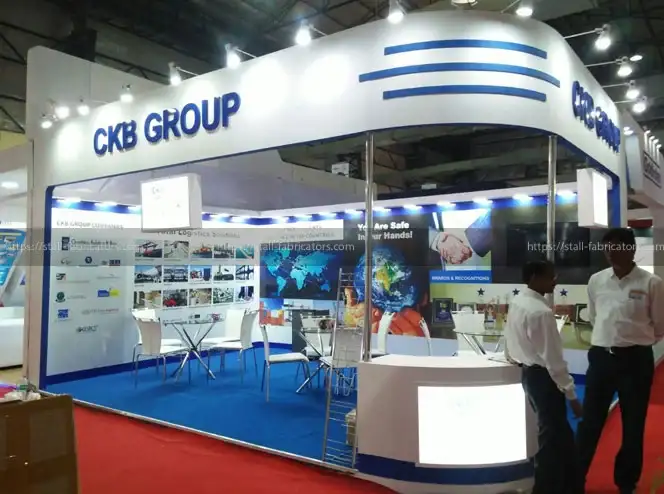 CKB Chinubhai Kalidass & Bros exhibition stall at CTL & BHP – designed & fabricated by Stall Fabricators