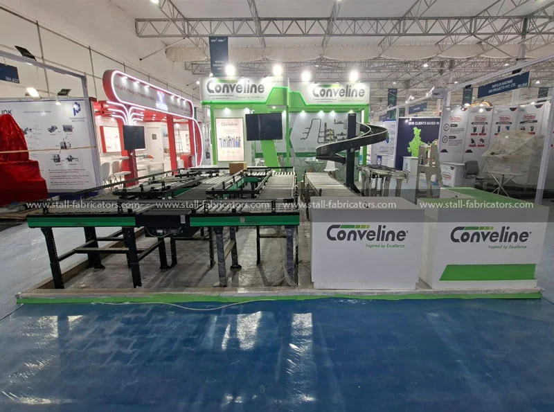 Conveline Systems exhibition stall at PMEC – designed & fabricated by Stall Fabricators