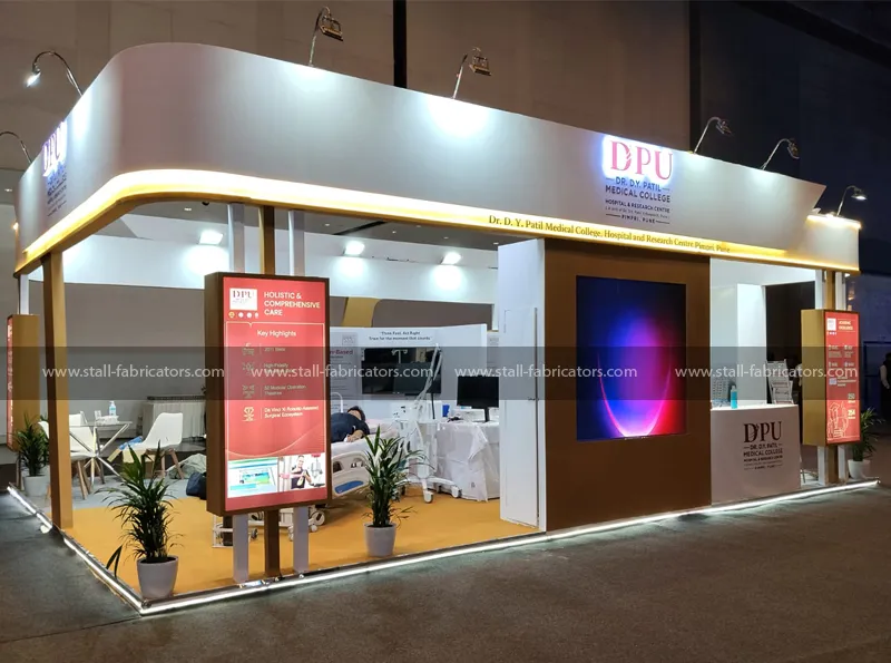 DPU Medical College exhibition stall at Pulse – designed & fabricated by Stall Fabricators