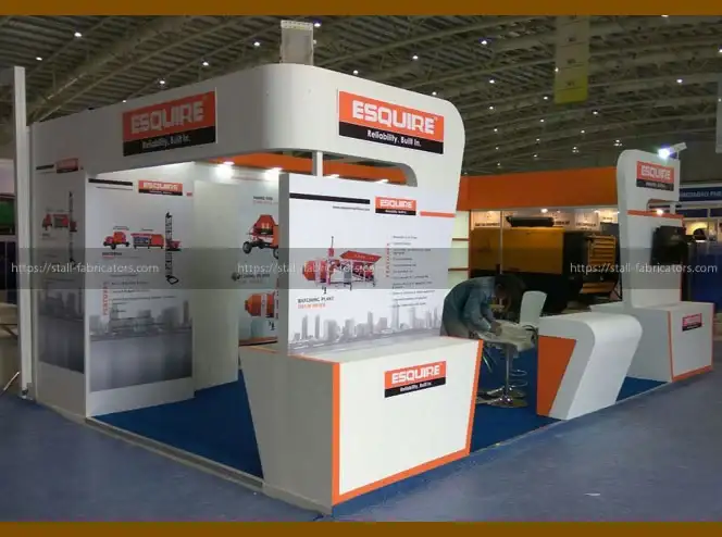 Esquire Machines Pvt Ltd exhibition stall at Excon – designed & fabricated by Stall Fabricators