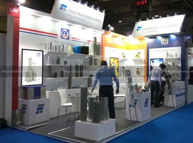 Fairtech Engineers exhibition stall at INMEX SMM India – designed & fabricated by Stall Fabricators