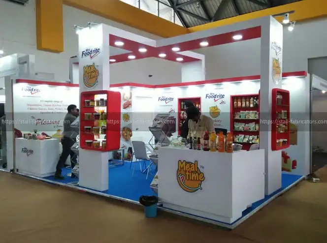 Foodrite India exhibition stall at NFP Bakery Tech Fair – designed & fabricated by Stall Fabricators