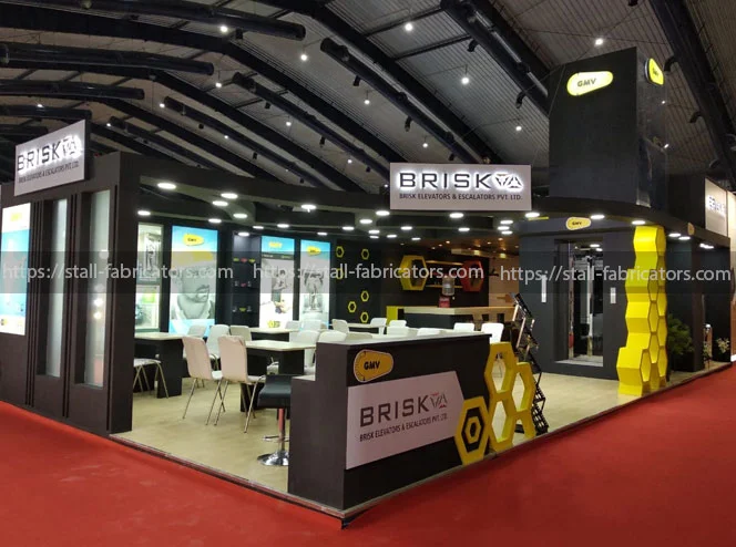 GMV Elevator exhibition stall at Acetech – designed & fabricated by Stall Fabricators