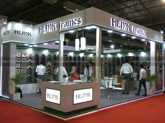 HLMK Frames exhibition stall at Consumer Electronics Imagine Fair – designed & fabricated by Stall Fabricators
