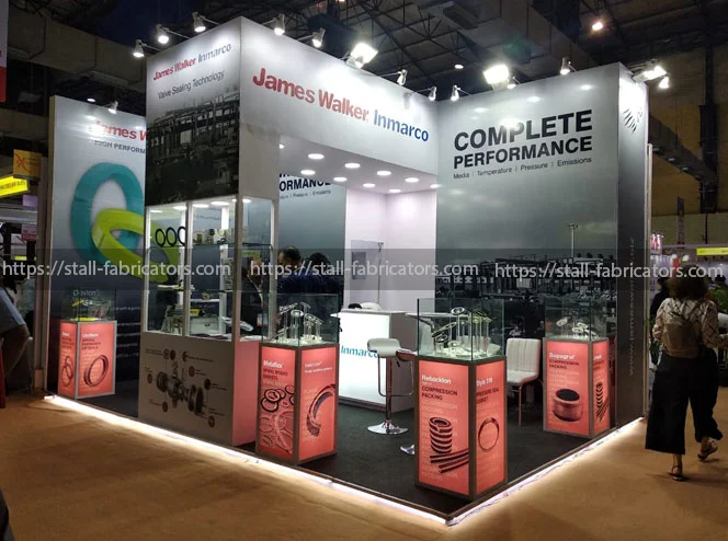 James Walker Inmarco exhibition stall at Valve Exchange India – designed & fabricated by Stall Fabricators