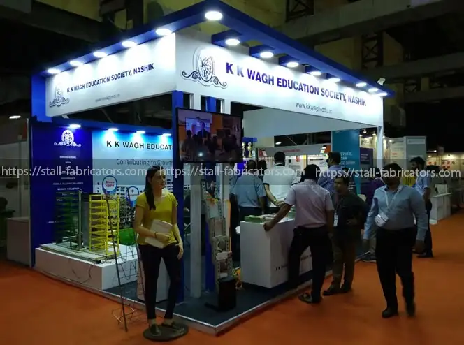 K.K. Wagh Institute of Engineering exhibition stall at India Rubber Expo – designed & fabricated by Stall Fabricators