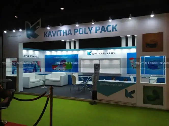 Kavitha Poly Pack exhibition stall at Indian Ceramics – designed & fabricated by Stall Fabricators