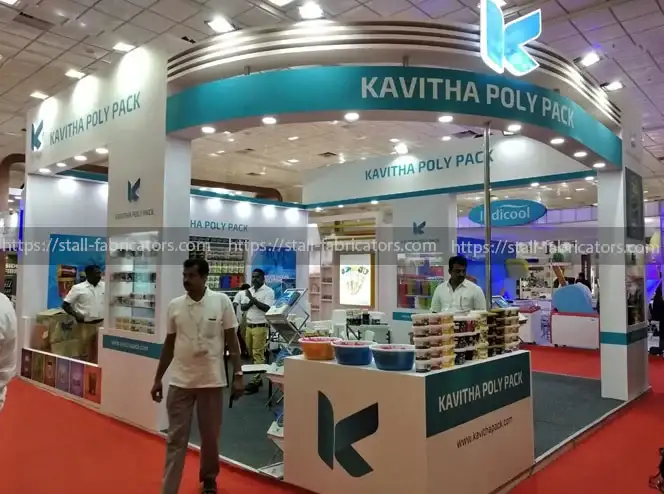 Kavitha Polypack exhibition stall at Indian Ice Cream Expo – designed & fabricated by Stall Fabricators