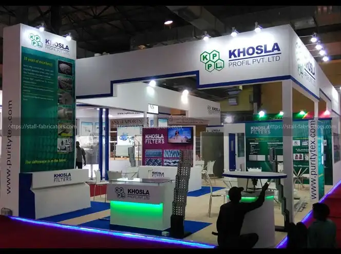 Khosla Profil Pvt Ltd exhibition stall at Technotex – designed & fabricated by Stall Fabricators