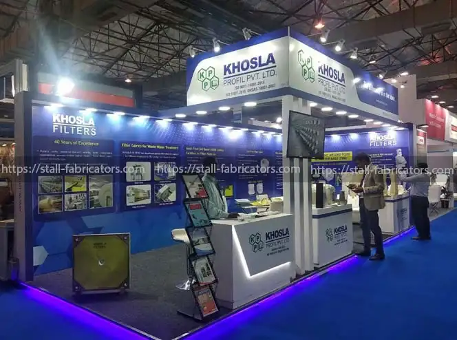 Khosla Profil exhibition stall at Pharmalytica – designed & fabricated by Stall Fabricators
