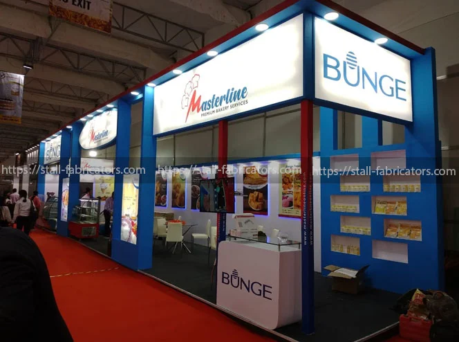 Masterline (Bunge) exhibition stall at Bakery Show – designed & fabricated by Stall Fabricators