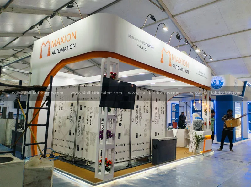 Maxion Automation exhibition stall at GDC Tech – designed & fabricated by Stall Fabricators