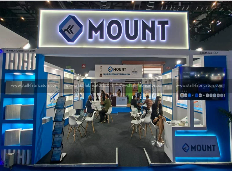 Mount Roofing exhibition stall at Refcold India – designed & fabricated by Stall Fabricators