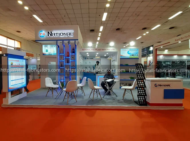 National Polyplast India Ltd exhibition stall at Indian Ice Cream Expo 19 – designed & fabricated by Stall Fabricators