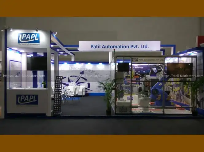 Patil Automation Pvt Ltd exhibition stall at Weld India – designed & fabricated by Stall Fabricators