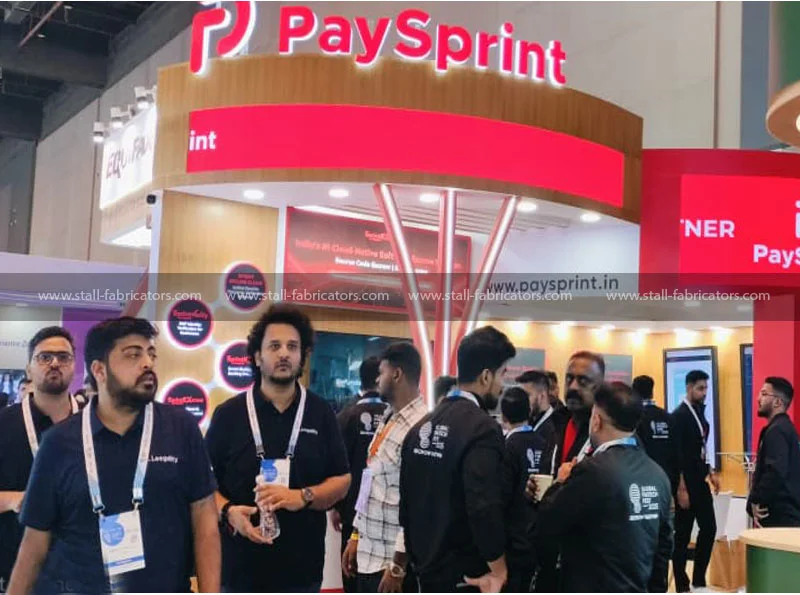 Paysprint exhibition stall at Imc – designed & fabricated by Stall Fabricators