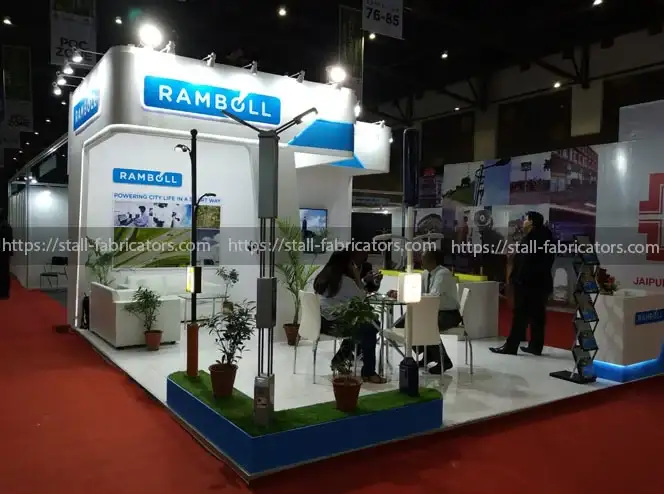 Ramboll Group A/S exhibition stall at Smart City Expo – designed & fabricated by Stall Fabricators