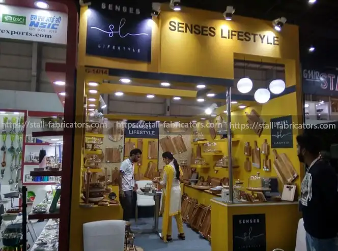 Senses Lifestyle exhibition stall at IHGF – designed & fabricated by Stall Fabricators