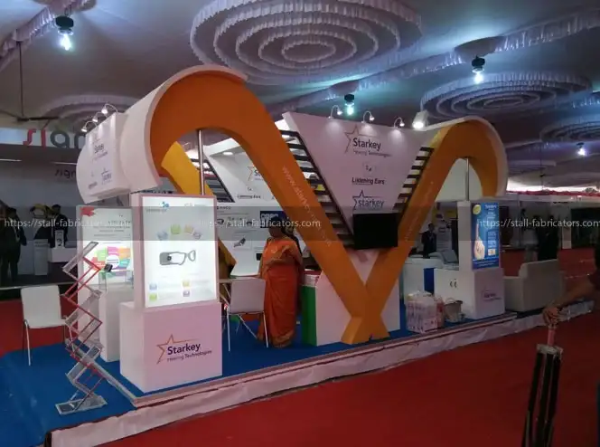 Starkey exhibition stall at ICSCI Conference – designed & fabricated by Stall Fabricators