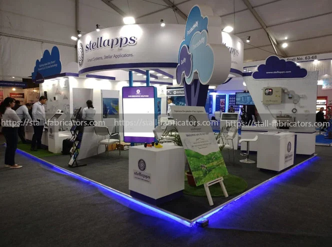 Stellapps exhibition stall at Indian Dairy Association Conference – designed & fabricated by Stall Fabricators