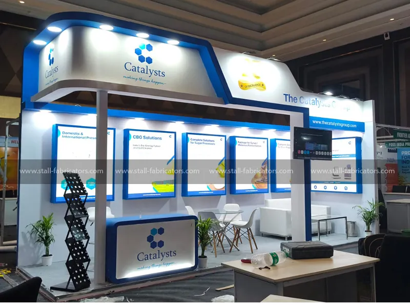 The Catalysts Group exhibition stall at Upsma – designed & fabricated by Stall Fabricators