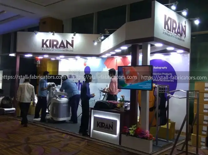 Kiran Medical exhibition stall at Traumacon – designed & fabricated by Stall Fabricators