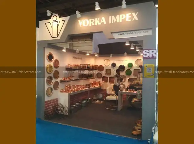 Vorka Impex exhibition stall at IHGF Delhi Fair – designed & fabricated by Stall Fabricators